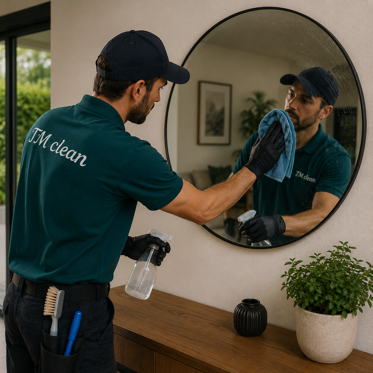 Nettoyage d'un miroir à Agen